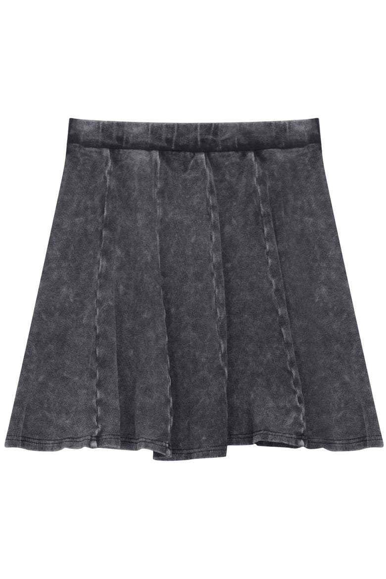 Girls Distressed Short Panel Skirt, Alternate, color, Black Wash