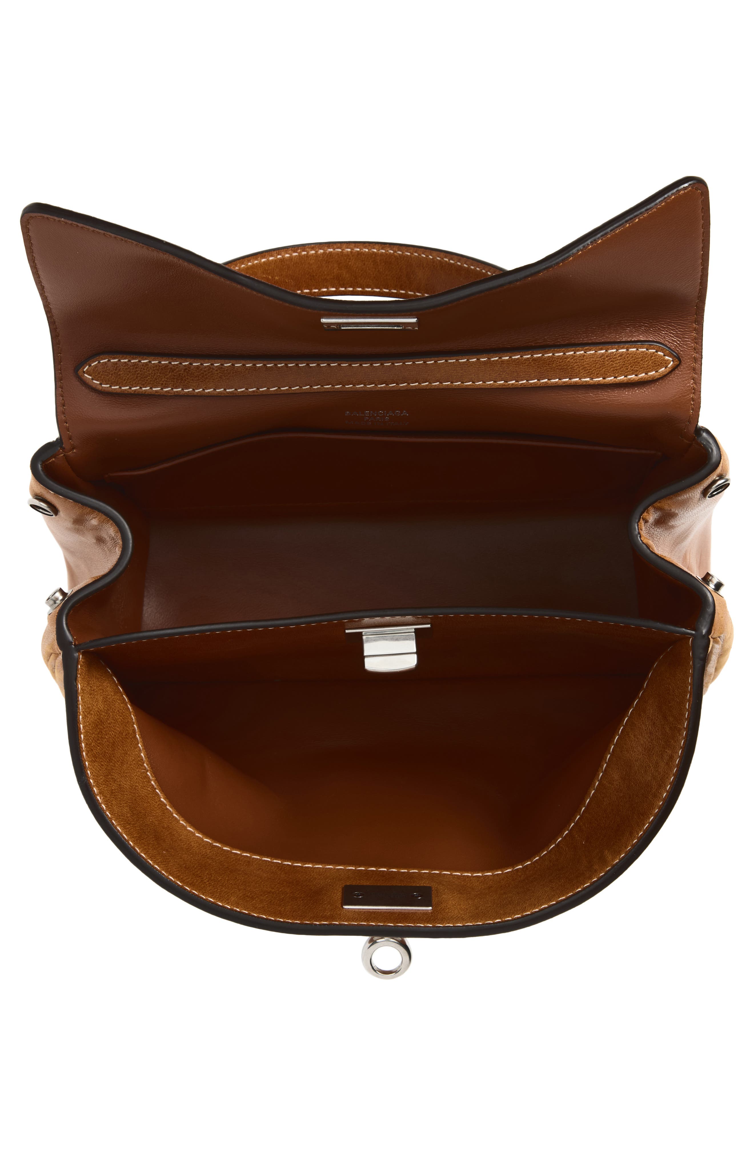 Mini Rodeo Lambskin Leather Top Handle Bag, Alternate, color, TAN COWBOY