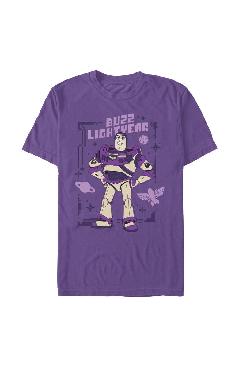 Toy Story 5 Men's Toy Story 5 Purple Buzz Frame Graphic T-Shirt, Main, color, Purple