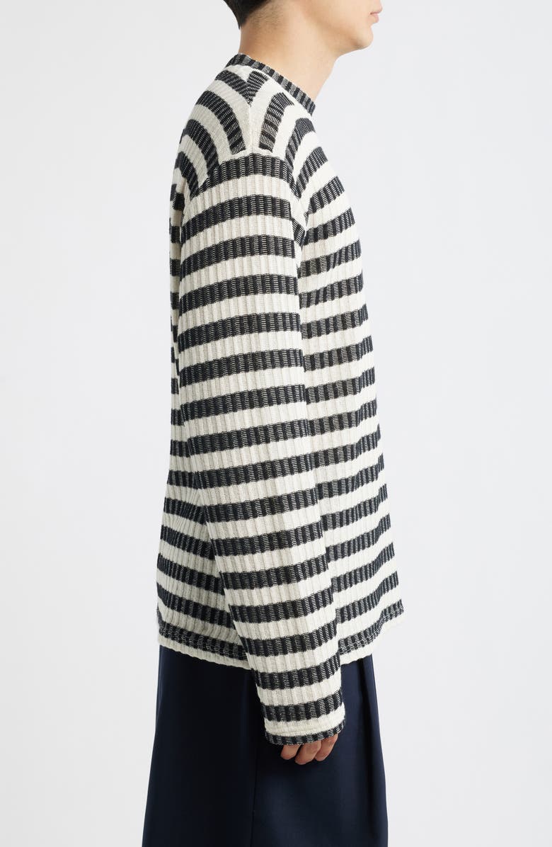 KROST Stripe Knit Long Sleeve T-Shirt, Alternate, color, Black/ White Multi