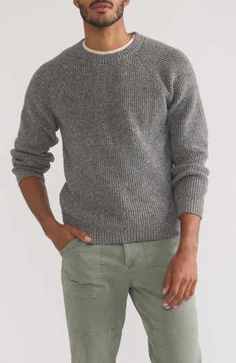 Marine Layer Inverness Crewneck Nep Cotton Blend Sweater