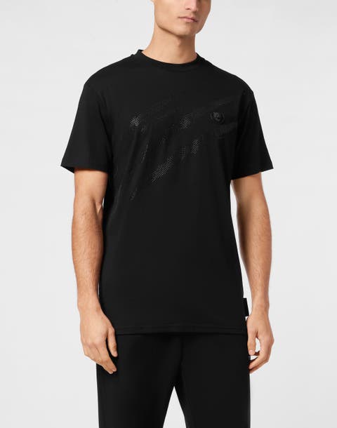 Cotton T-Shirt Round Neck Ss Lamina Scratch Men
