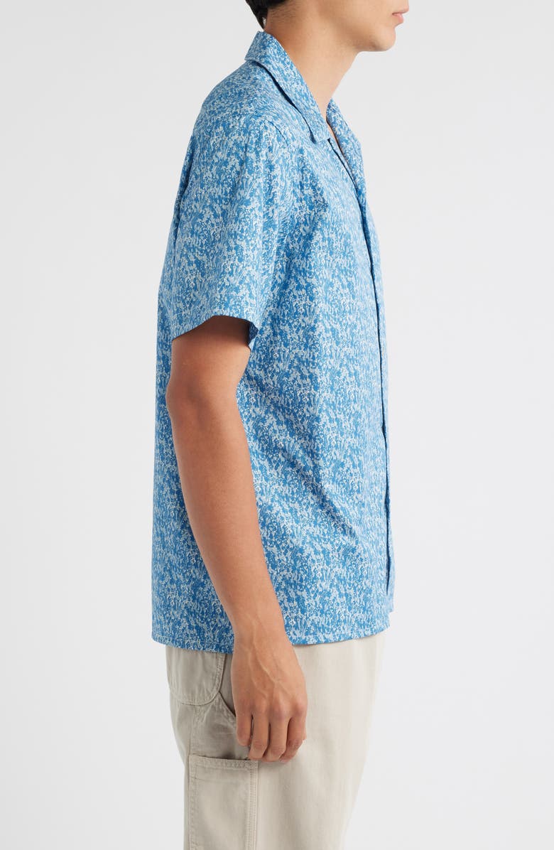 Paul Smith London Casual Fit Organic Cotton Camp Shirt, Alternate, color, Light Blue