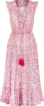 Mer St. Barth Giselle Womens Maxi Dress Jaipur Bloom