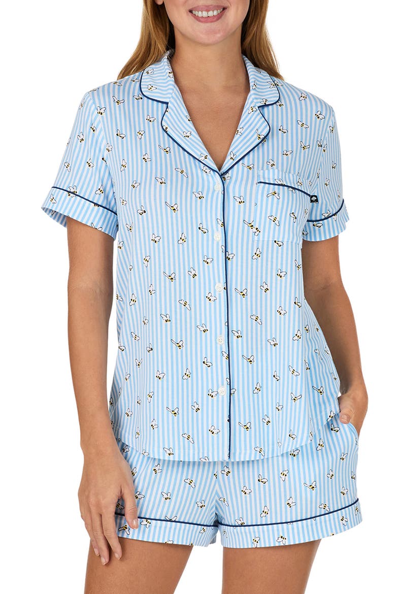 print short pajamas, Alternate, color, BLUE STRIPE