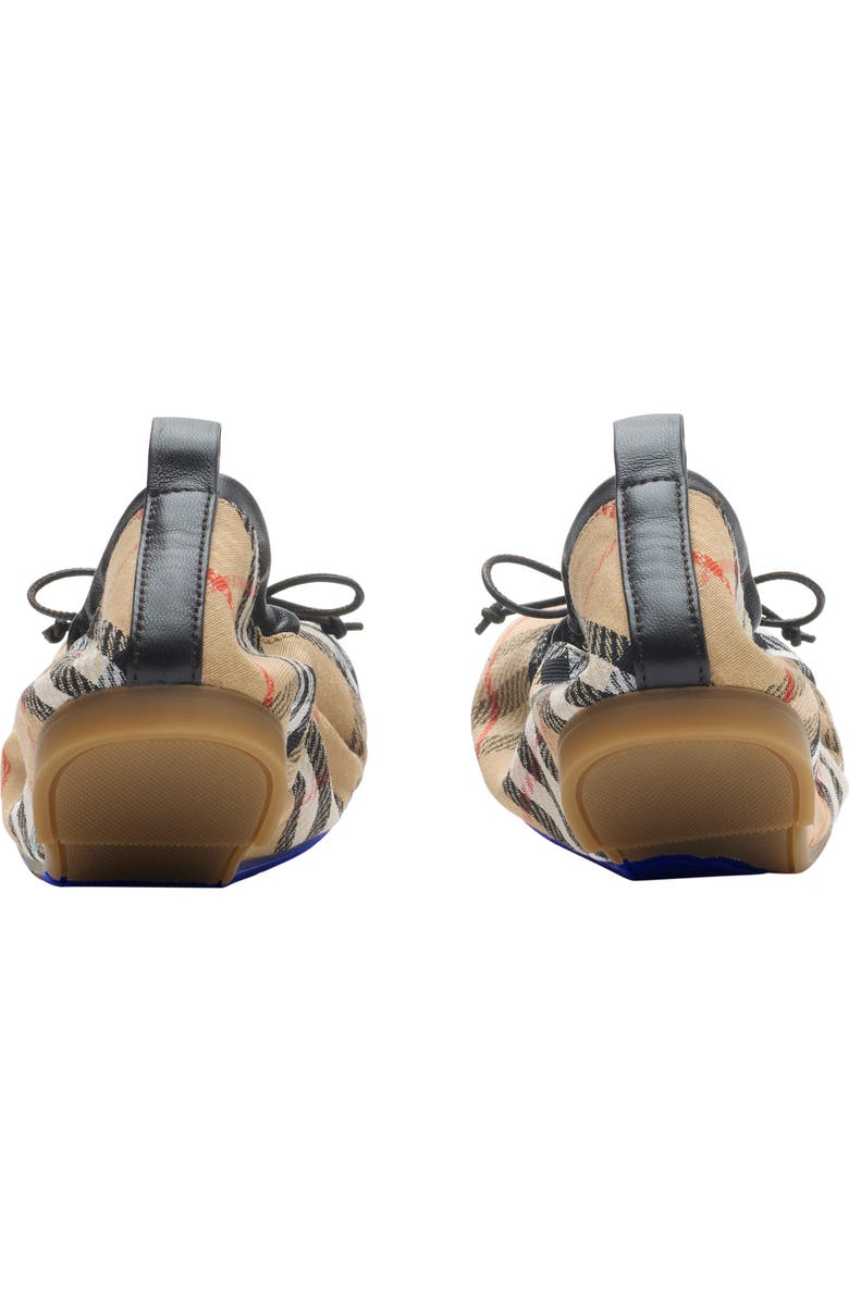 Burberry Check Fawn Ballerinas, Alternate, color, Sand Beige