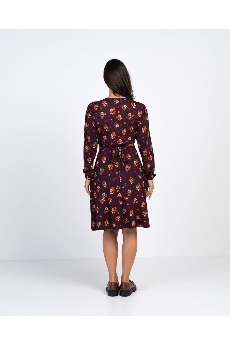 Printed Jersey Dress, Alternate, color, Autumn Floral