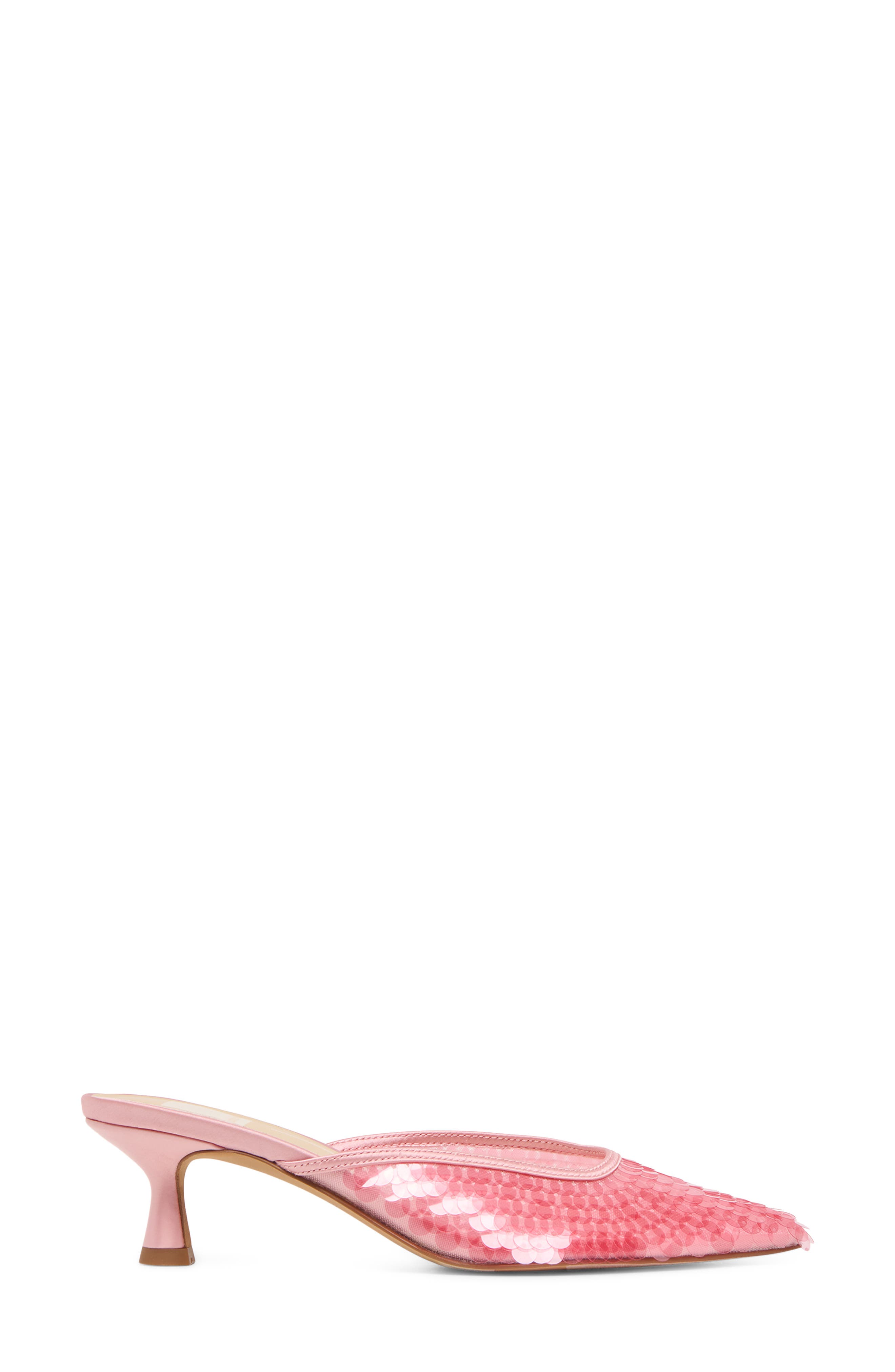 Cleo Shimmer Kitten Heel Mule, Alternate, color, LIGHT PINK SEQUIN