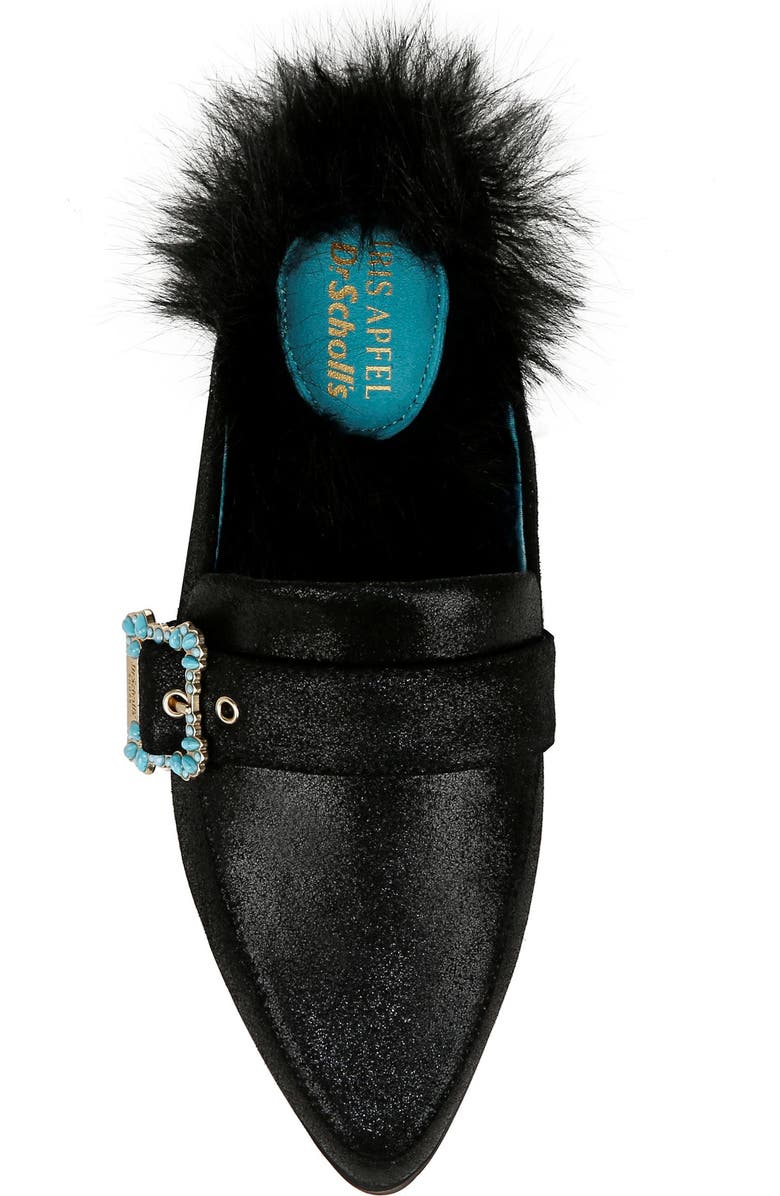 Dr. Scholl's x Iris Apfel Mr. Carl Faux Fur Mule, Alternate, color,
