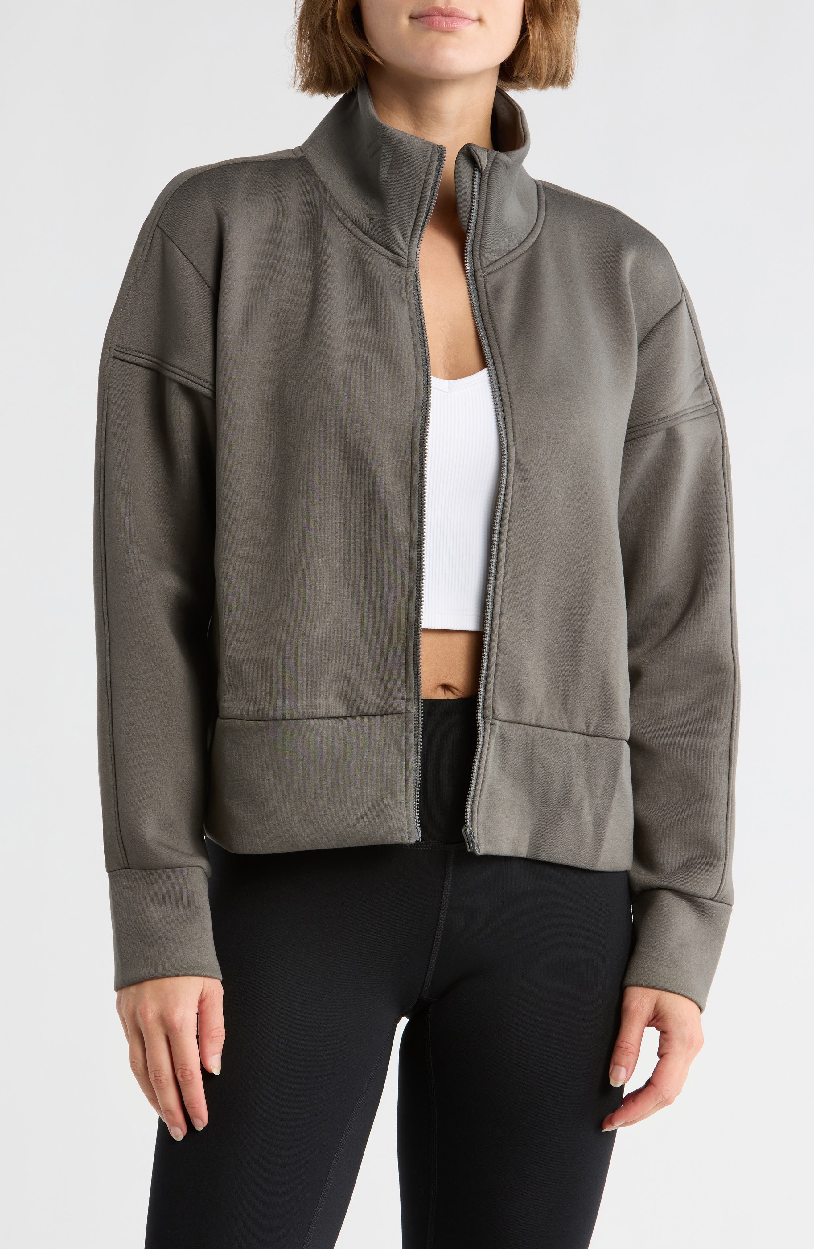 LAYER 8 Archaeo Performance Scuba Knit Top