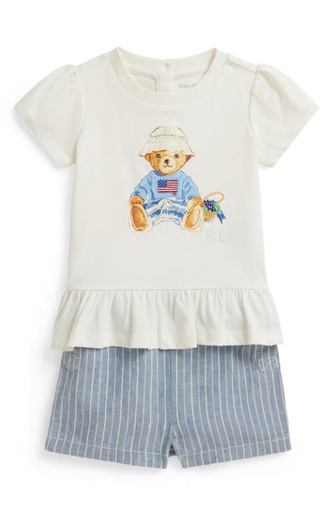 Peplum Jersey T-Shirt & Shorts Set (Baby)