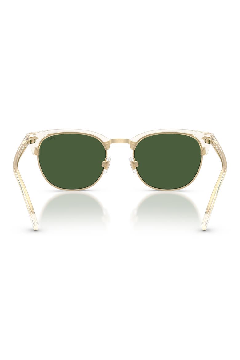 53mm Round Sunglasses, Alternate, color, TRANSPARENT YELLOW / GREEN