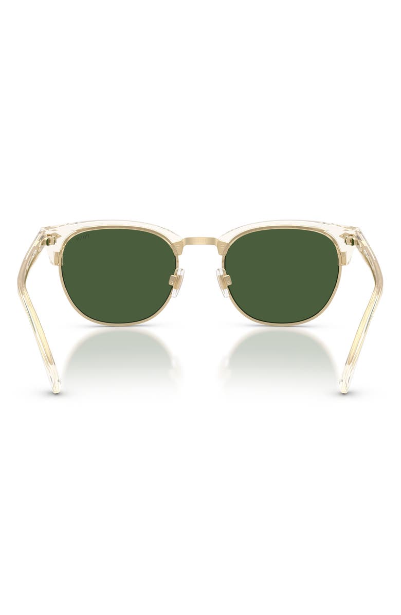 Polo Ralph Lauren 53mm Round Sunglasses, Alternate, color, Transparent Yellow / Green