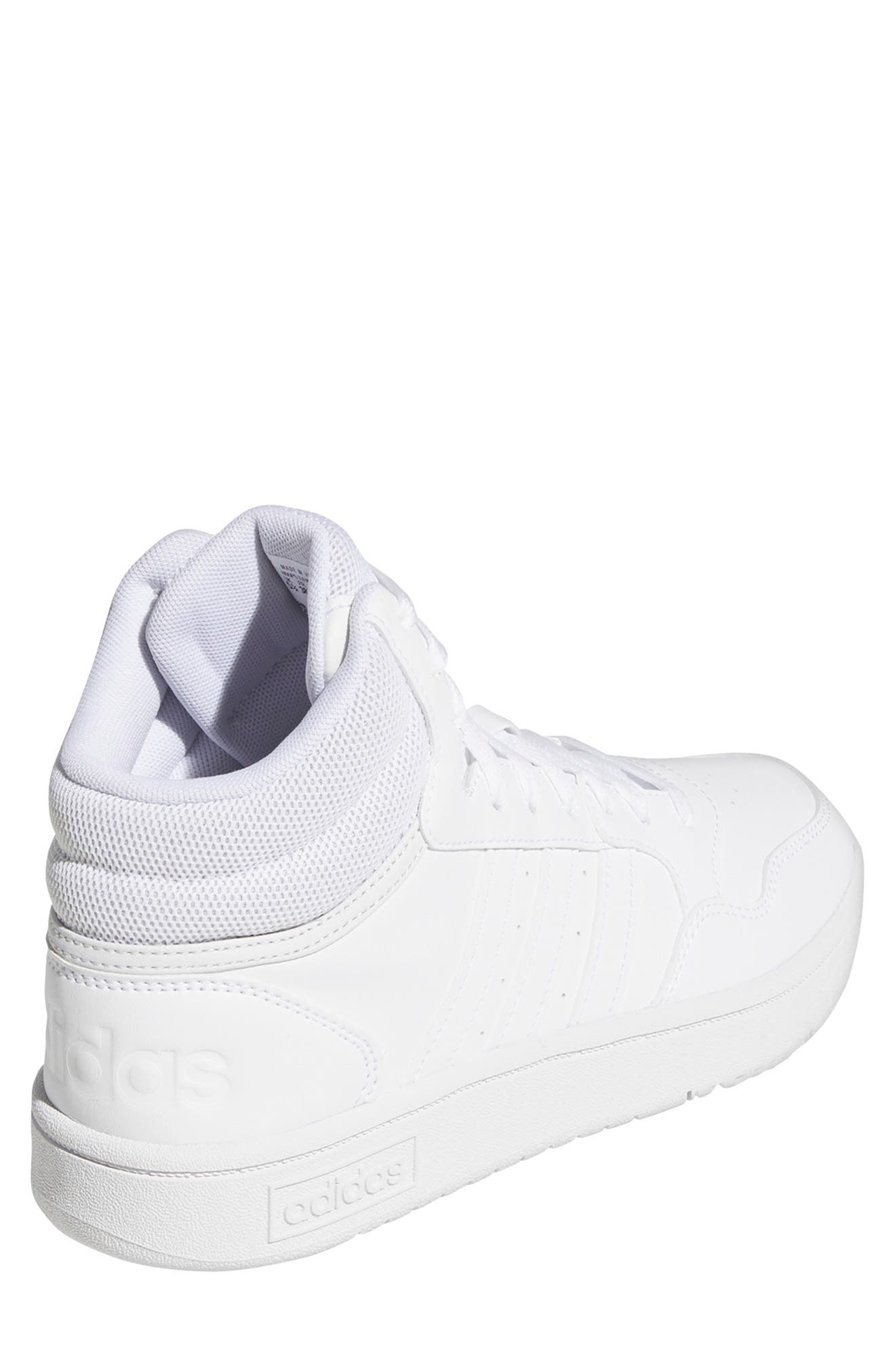 adidas Hoop 3.0 Mid Classic Sneaker, Alternate, color, White/ White/ Dash Grey