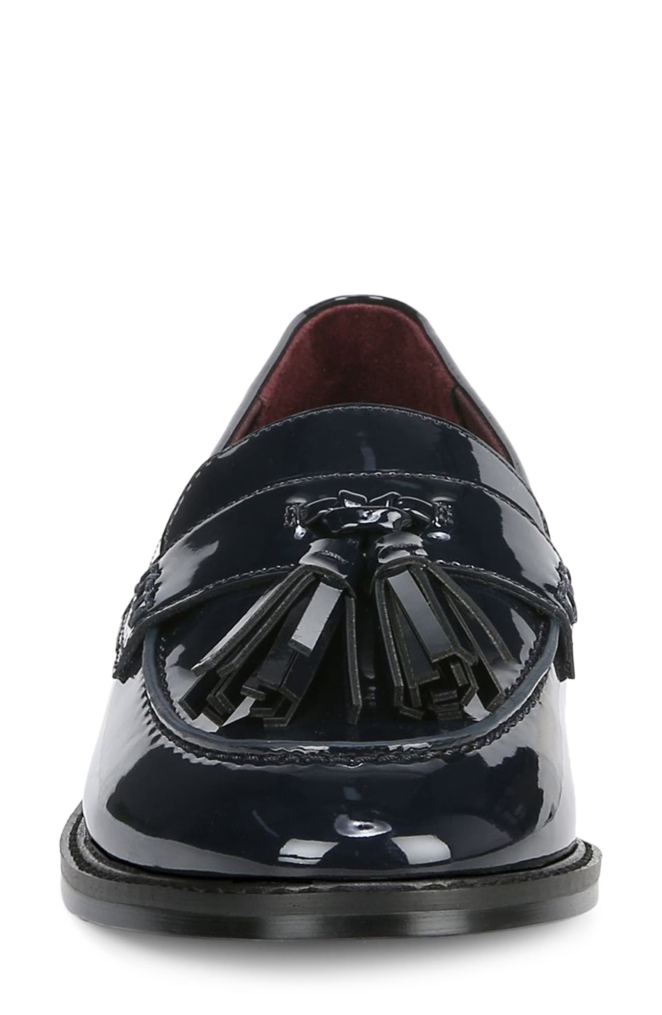 Carolyn Low Tassel Loafer, Alternate, color, NAVY