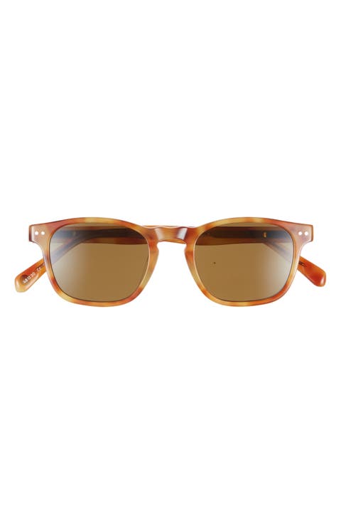 Old Sport 47mm Polarized Rectangular Sunglasses (Average)