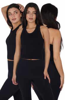 90 DEGREE BY REFLEX 3-Pack Seamless Crop Tanks