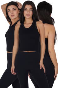 90 DEGREE BY REFLEX 3-Pack Seamless Crop Tanks