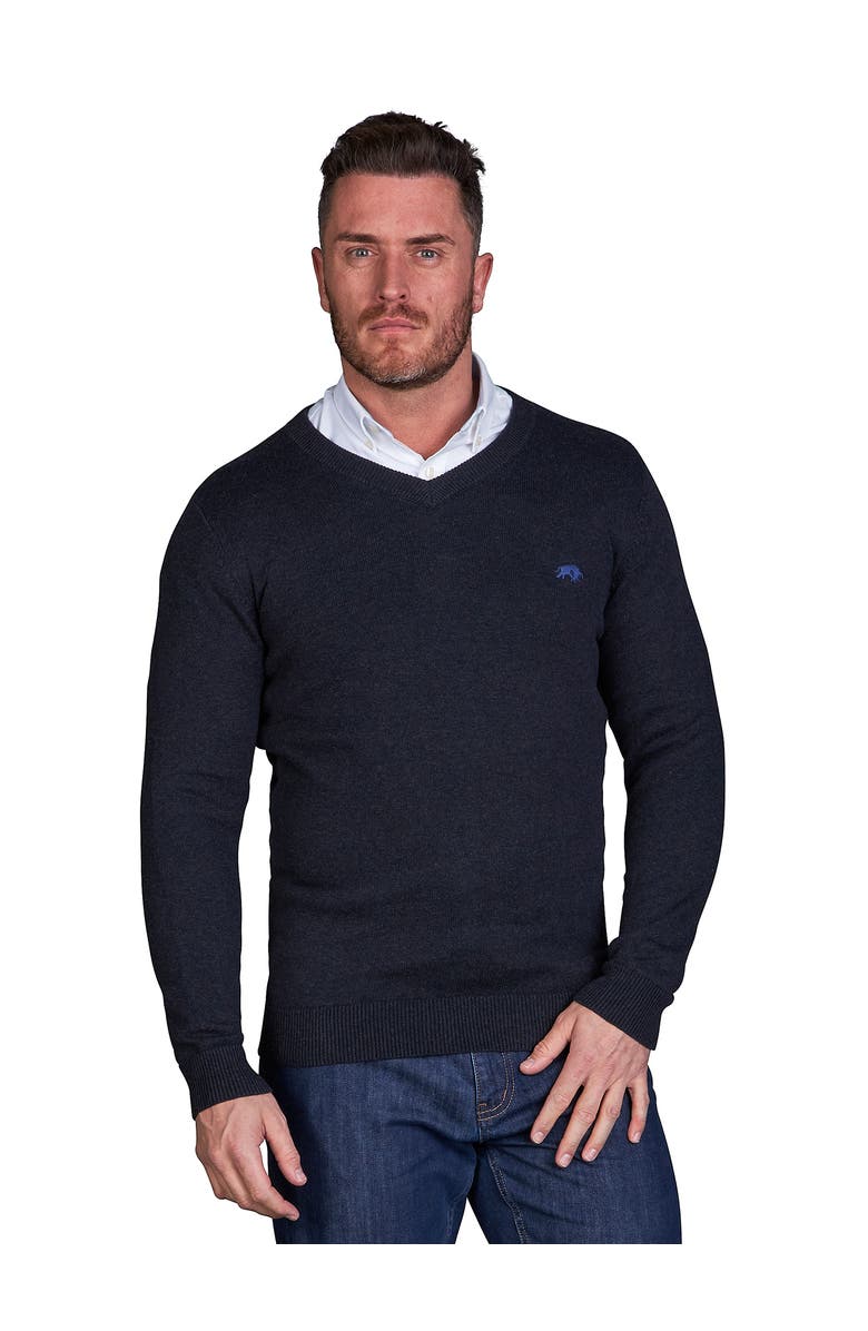 Raging Bull Classic V-Neck Sweater, Main, color, Black