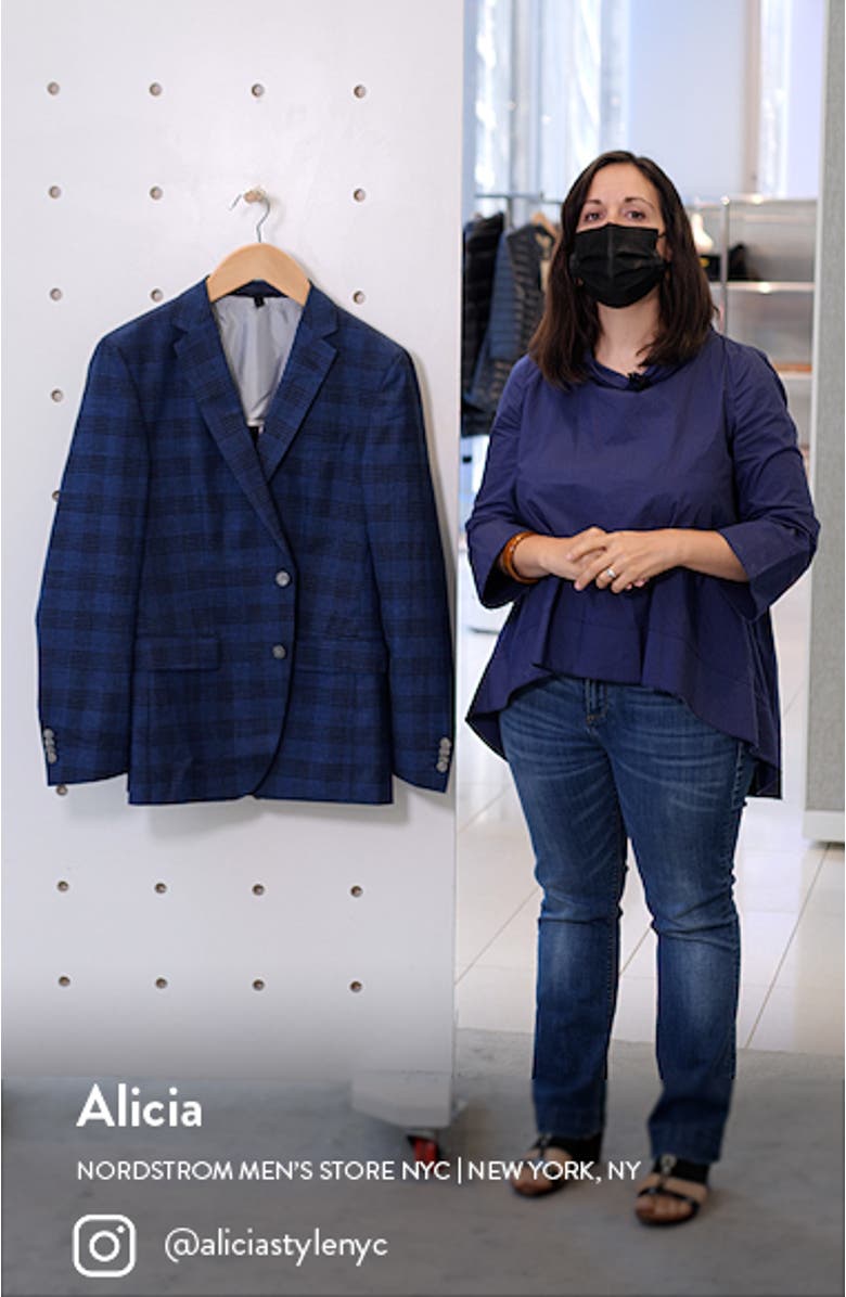 Hartley Classic Fit Plaid Wool Blend Sport Coat, sales video thumbnail