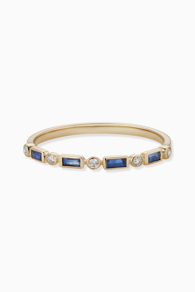14K Gold Crown Jewels Diamond Ring, Alternate, color, Gold/Blue