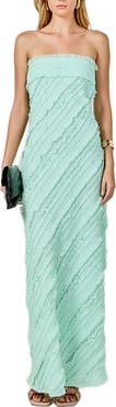 Endless Rose Ruffle Strapless Maxi Dress