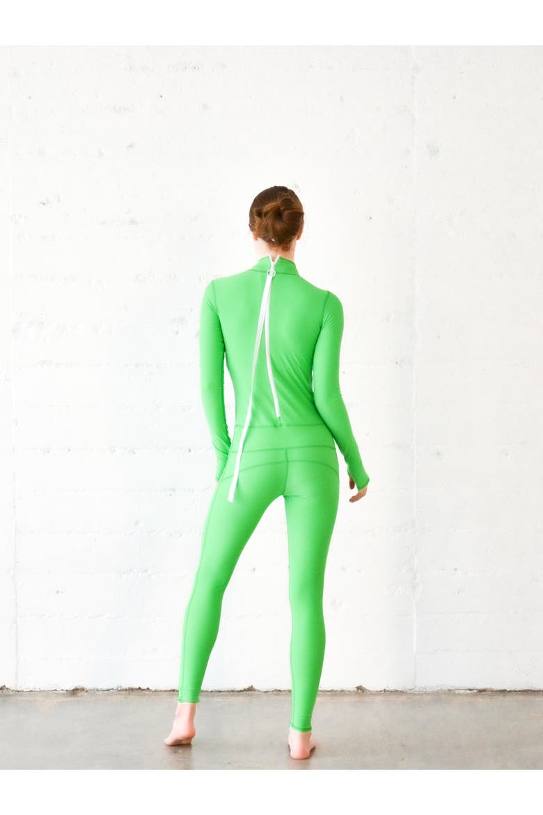 Women's Full-Body One-Piece Swimsuit - UPF 50+, Alternate, color, KELLY GREEN