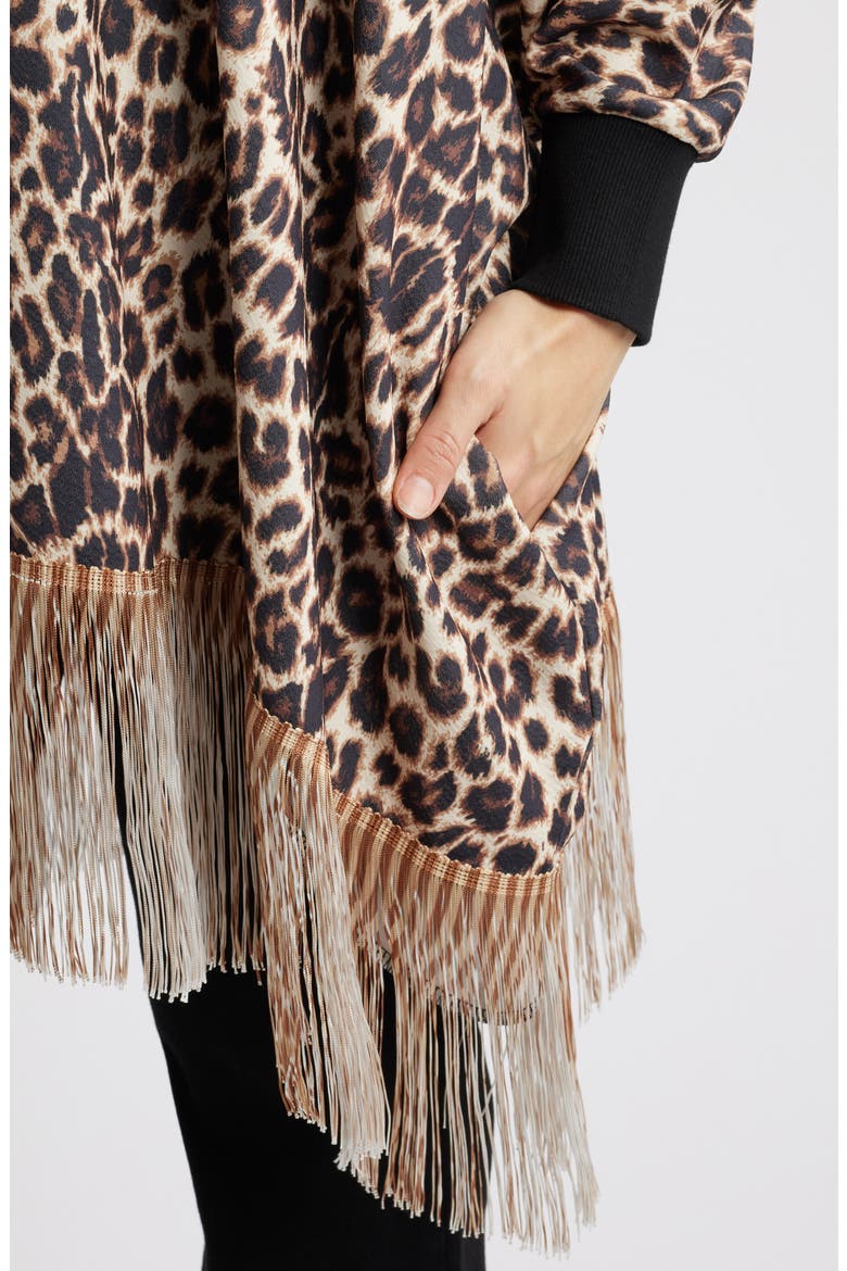 Leisa Faux Leopard Poncho, Alternate, color, LEOPARD