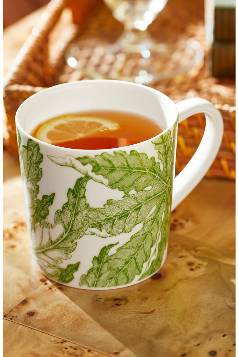 Freya Mug - Porcelain - Set 4, Alternate, color, GREEN