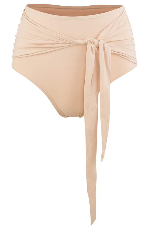 Sauipe Giovanna High Waisted Bikini Bottom In Camel