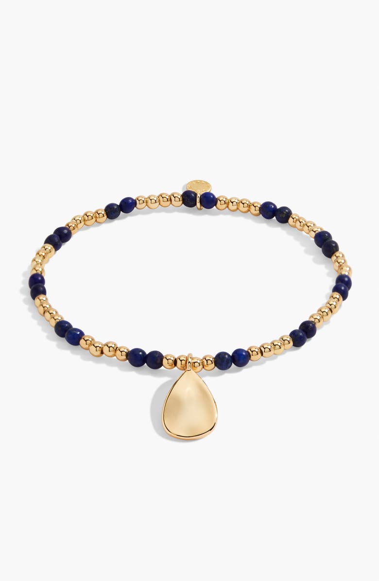 A Littles & Co Birthstone A Little September Bracelet in Gold-Tone Plating, Main, color, Metallic Gold