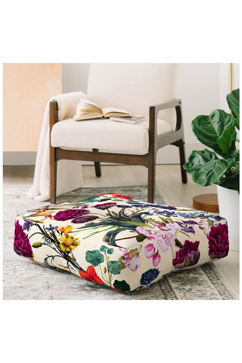 Burcu Korkmazyurek Magical Garden Floor Pillow, Alternate, color, MULTI