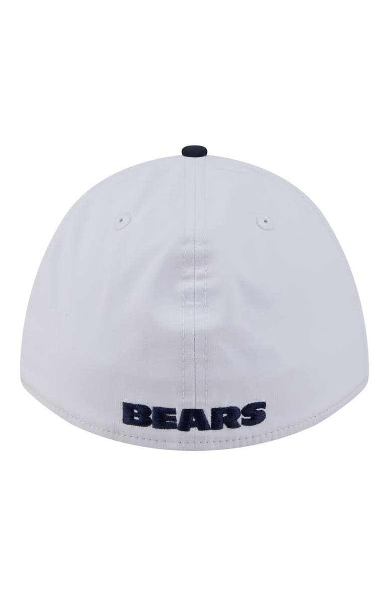 New Era Men's New Era White/Navy Chicago Bears Patch 39THIRTY A-Frame M-Crown Perforated Flex Hat, Alternate, color, White