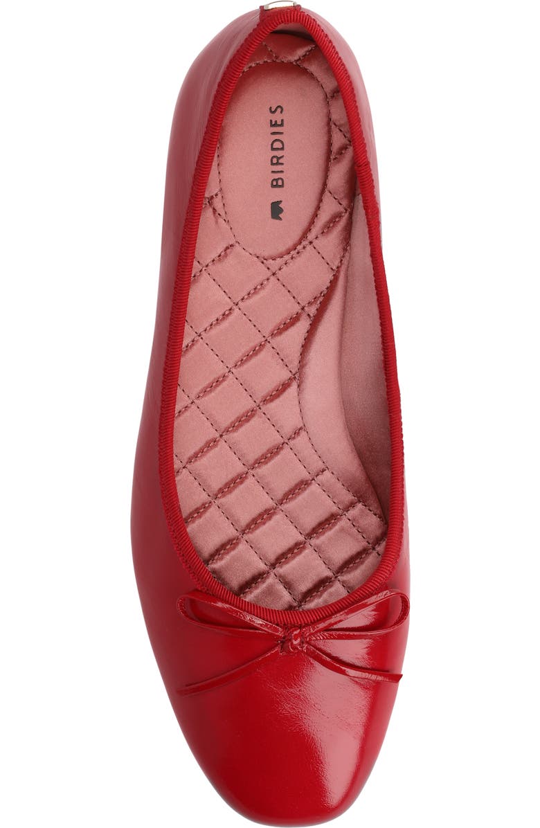 Birdies The Songbird Flat Patent Leather, Alternate, color, Red Patent