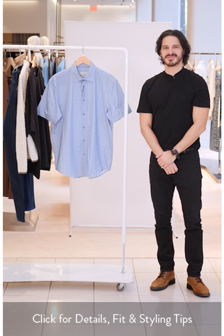 Miles OoohCotton® Medallion Print Short Sleeve Button-Up Shirt video