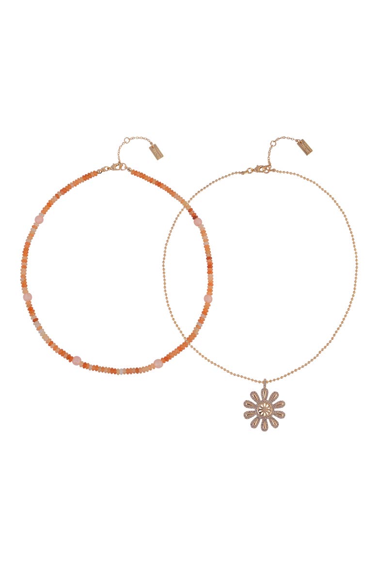 Set of 2 Assorted Necklaces, Main, color, PINK