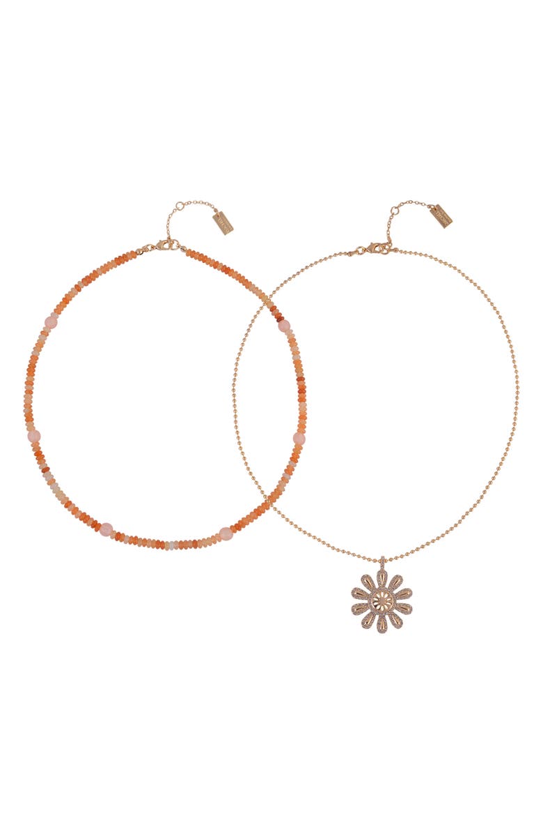 Rachel Roy Set of 2 Assorted Necklaces, Main, color, Pink