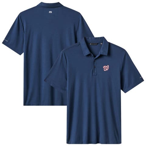 Men's TravisMathew Navy Washington Nationals Playoff Pitch Tri-Blend Polo