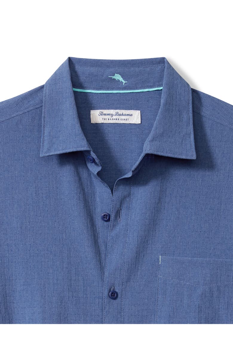 Tommy Bahama Bahama Coast Sandy Point IslandZone<sup>®</sup> Short Sleeve Button-Up Shirt, Alternate, color, Classic Blue