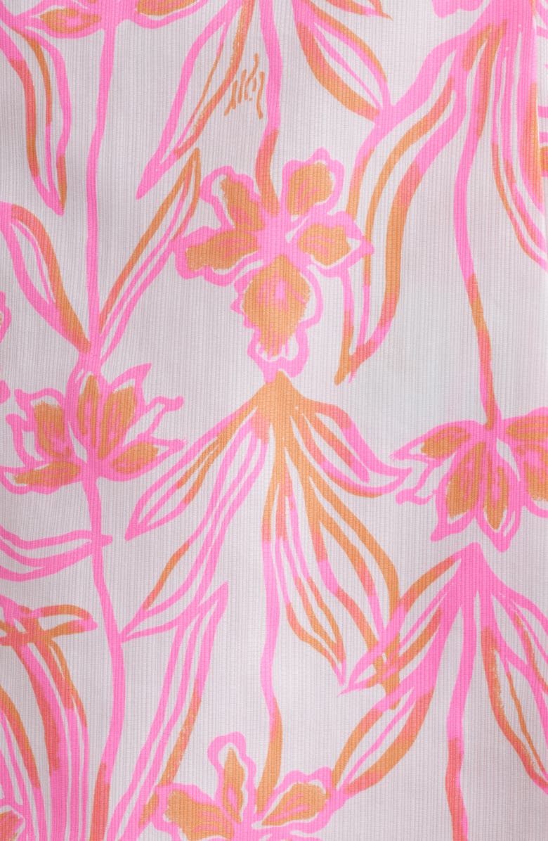 Lilly Pulitzer<sup>®</sup> Sadie Lace Trim Cotton Shift Romper, Alternate, color, Resort White Lovely Long Stems