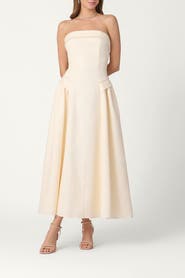 Shoshanna Midnight Pearl Embellished Jacquard Remington Dress
