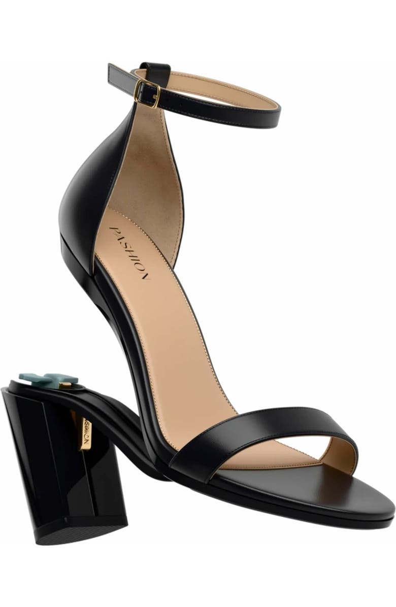 Pashion Footwear The Pashionista 4" Block Heel, Alternate, color, Coal Leather