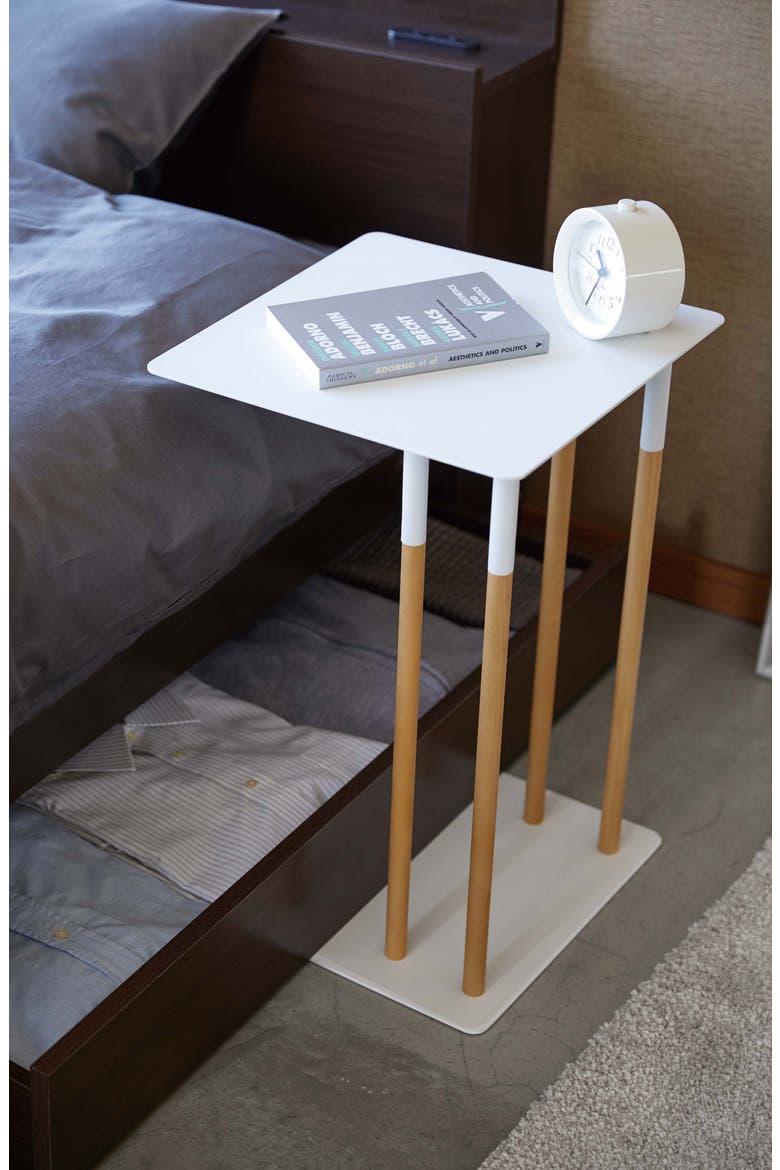 Sliding Side Table, Alternate, color, WHITE