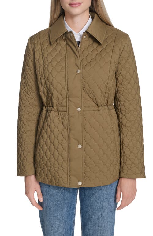 Cole Haan Honeycomb Quilted Jacket In Gray