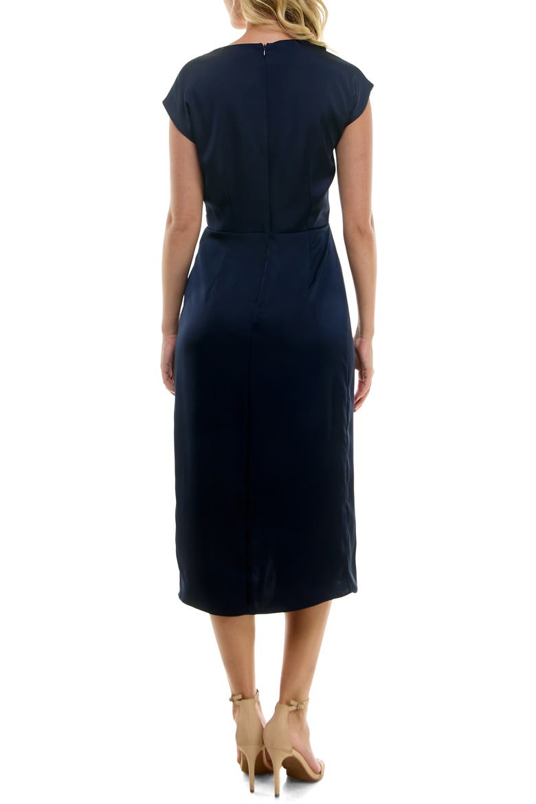 Surplice V-Neck Dress, Alternate, color, DEEP NAVY