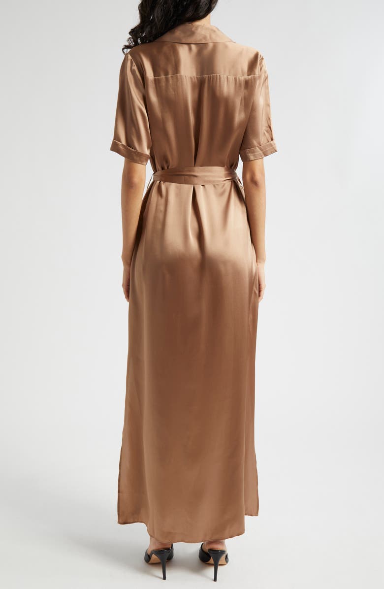 L'AGENCE Klement Utility Silk Maxi Dress, Alternate, color, 