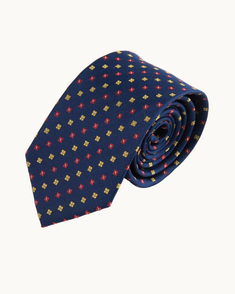 Diamond Blossom Silk Jacquard Tie