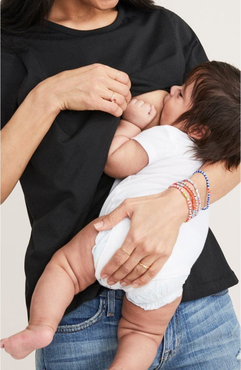 HATCH Collection The Luxe Nursing Tee, Alternate, color, Black