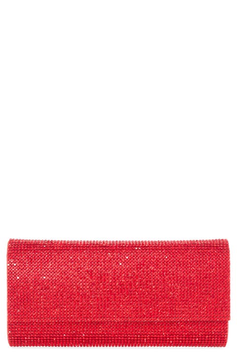 Perry Embellished Satin Clutch