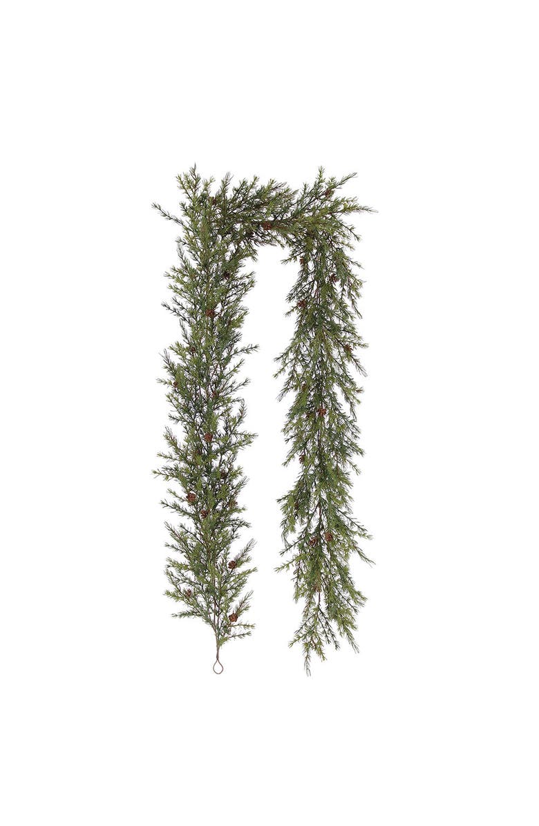 CG Hunter 9' Artificial Pine Garland with Pinecones, Alternate, color, Green